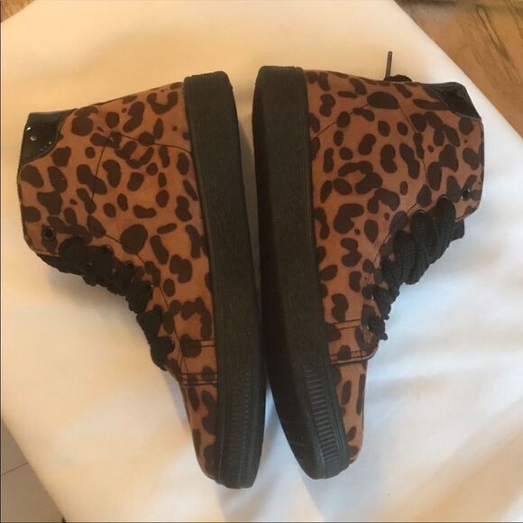 BAMBOO LEOPARD MOTIF HIGH TOP SNEAKERS.  N… - Picture 6 of 8